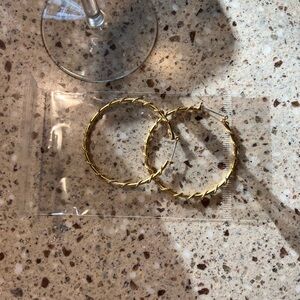 Gold plated hoops